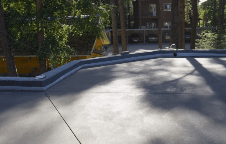 Бетонная стяжка на крыше