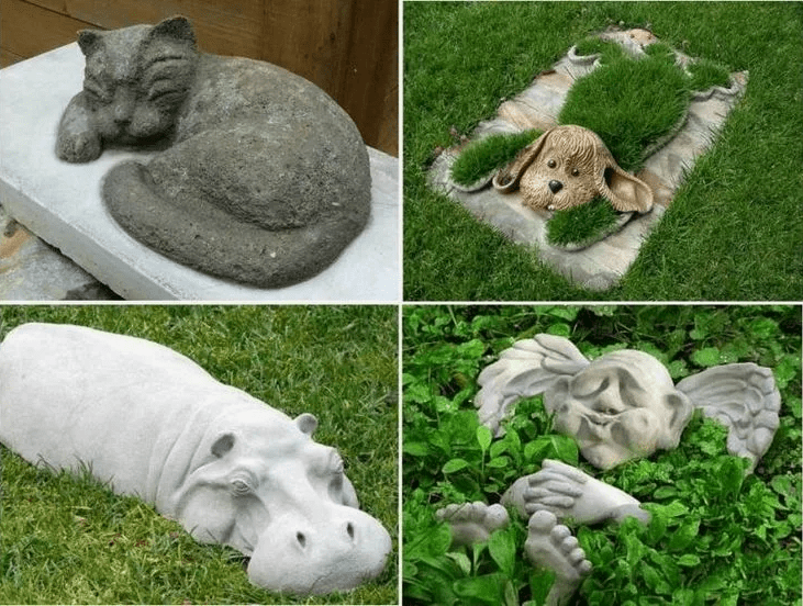sadovye-figurki-iz-cementa Как украсить дачный участок своими руками из подручных средств