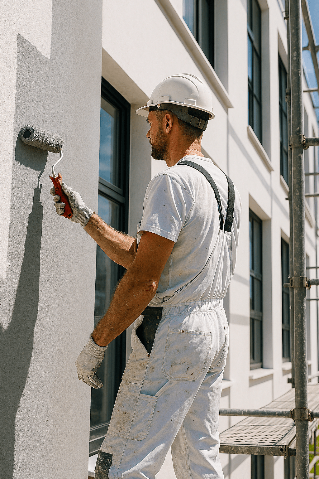 Покраска фасада дома краской